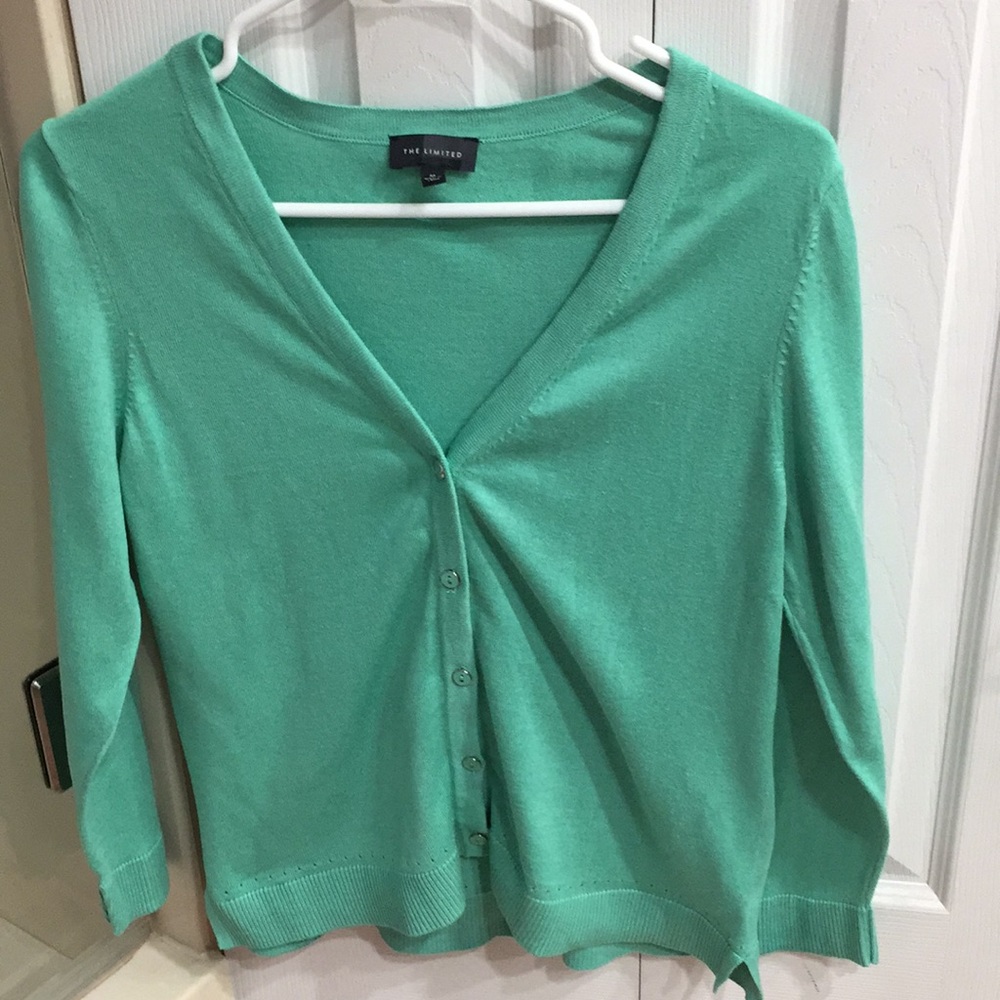 Limited seafoam green buttoned cardigan
